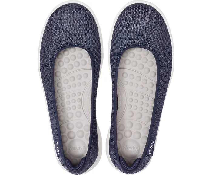 Crocs Crocs Reviva Flat Navy White Women Flats
