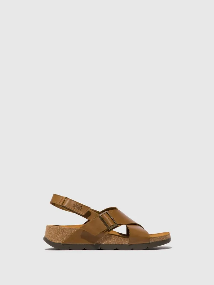 Crossover Sandals CHLO852FLY CAMEL Women Fly London Sandals