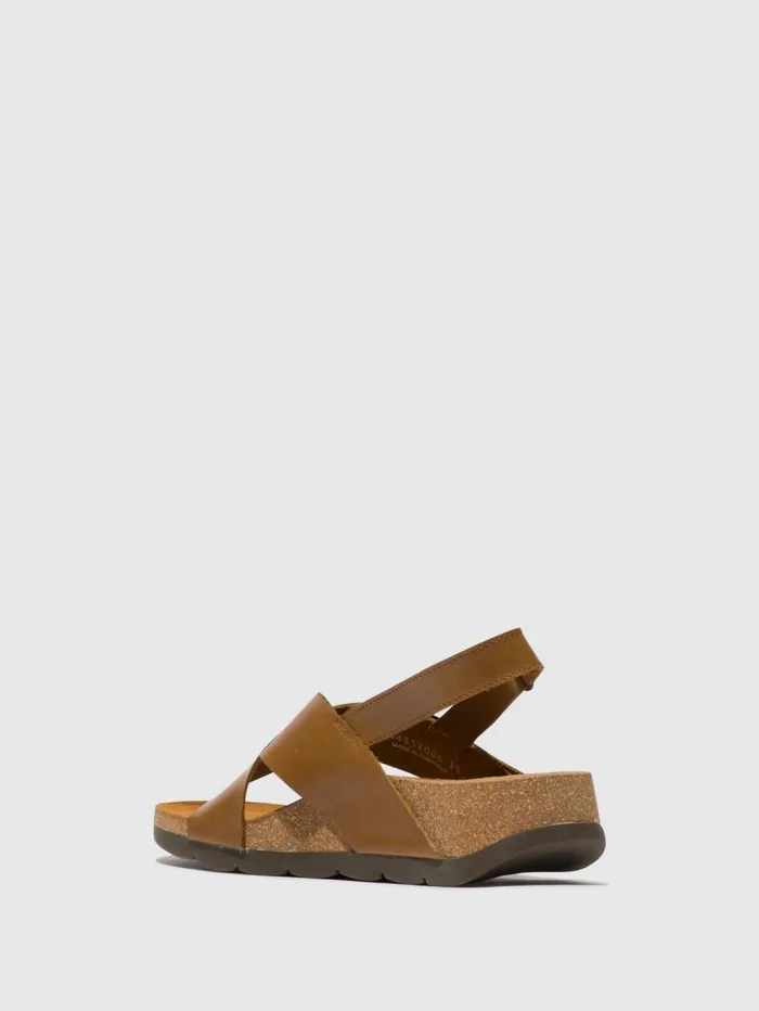 Crossover Sandals CHLO852FLY CAMEL Women Fly London Sandals