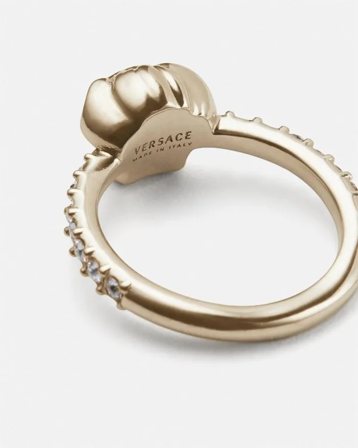 Crystal La Medusa Ring Gold Women Versace Rings