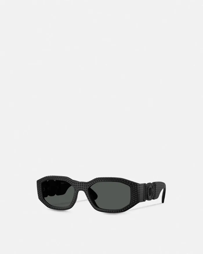 Crystal Medusa Biggie Sunglasses Black WomenMen Versace Sunglasses