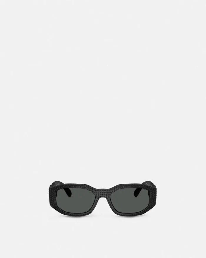 Crystal Medusa Biggie Sunglasses Black WomenMen Versace Sunglasses