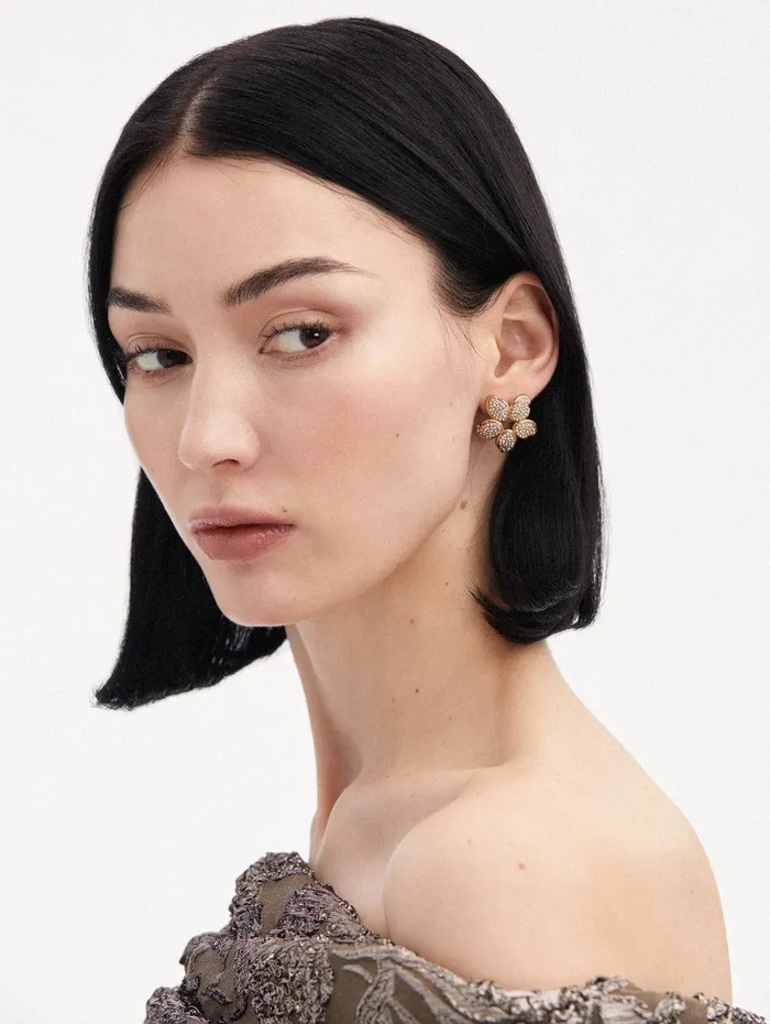 Crystal O Flower Earrings Crystal Women Oscar De La Renta Earrings Crystal O Flower Earrings Crystal Women Oscar De La Renta Earrings