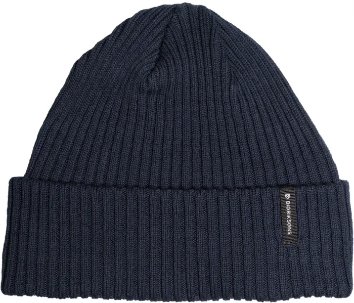 Delmar Beanie Dark Night Blue WomenMen Didriksons Hats and Caps