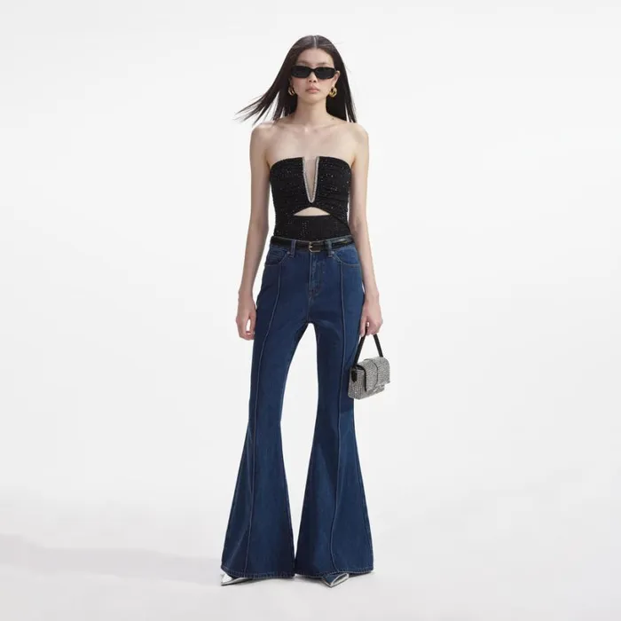 Denim Kick Flare Jeans Women Self Portrait Denim