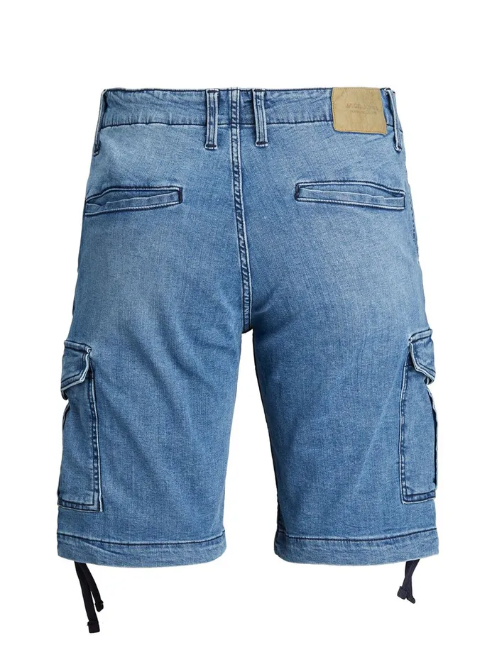 Denim Shorts JACK and JONES Mens CARGO DENIM SHORTS Blue Blue Denim On Sale