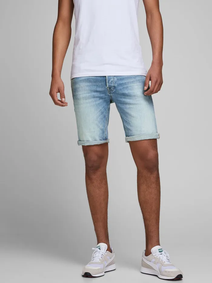 Denim Shorts JACK and JONES Mens RICK ORG JJ 657 50SPS DENIM SHORTS Blue Blue Denim On Sale