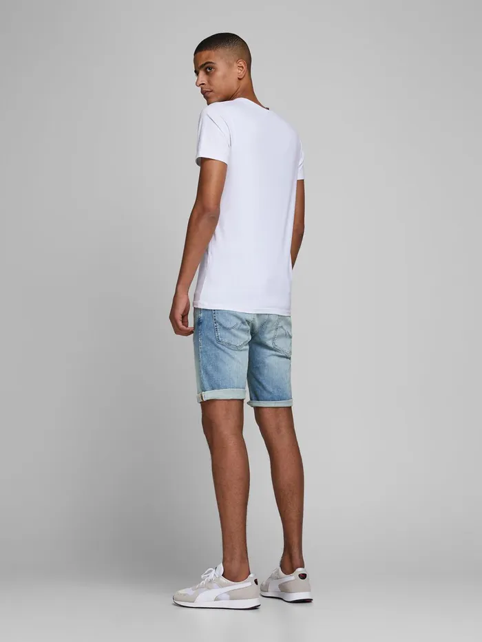 Denim Shorts JACK and JONES Mens RICK ORG JJ 657 50SPS DENIM SHORTS Blue Blue Denim On Sale