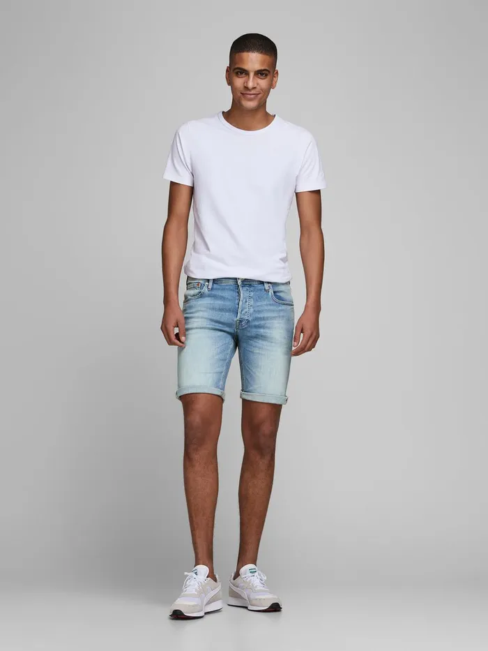 Denim Shorts JACK and JONES Mens RICK ORG JJ 657 50SPS DENIM SHORTS Blue Blue Denim On Sale