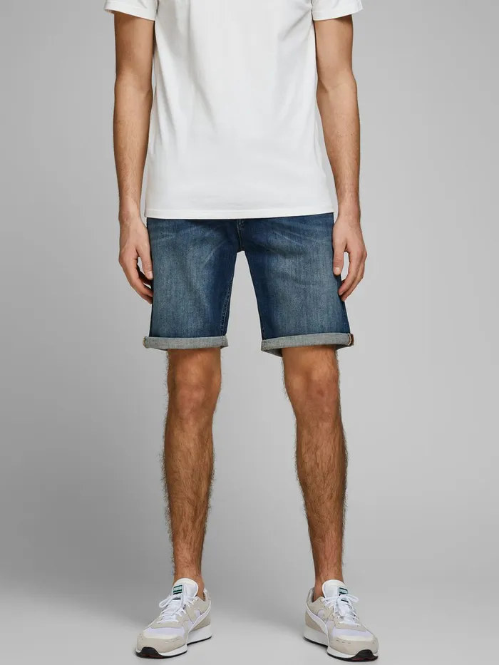 Denim Shorts JACK and JONES Mens RICK ORIGINAL AGI 005 DENIM SHORTS Blue Blue Denim Gift for Friend