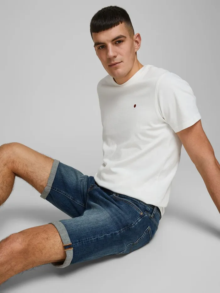 Denim Shorts JACK and JONES Mens RICK ORIGINAL AGI 005 DENIM SHORTS Blue Blue Denim Gift for Friend