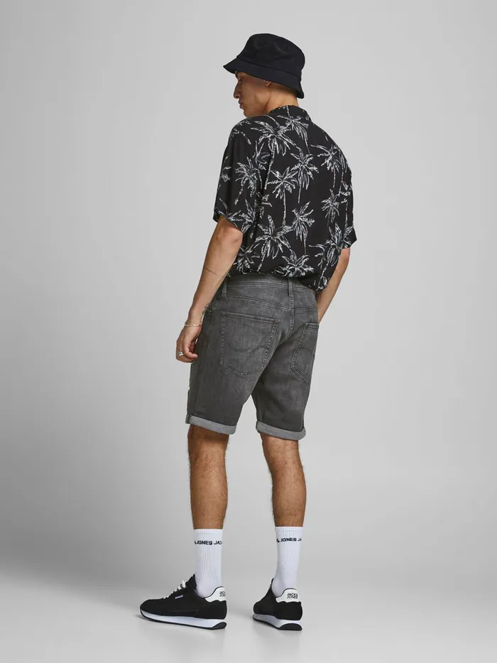 Denim Shorts JACK and JONES Mens RICK ORIGINAL AGI 200 DENIM SHORTS Grey Black Denim Popular