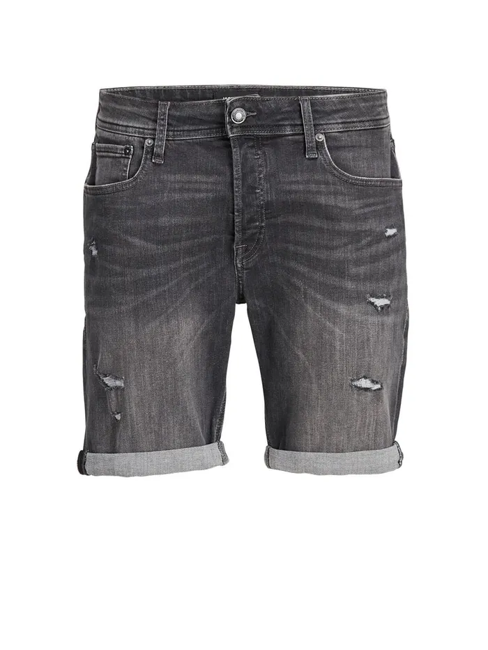 Denim Shorts JACK and JONES Mens RICK ORIGINAL AGI 200 DENIM SHORTS Grey Black Denim Popular