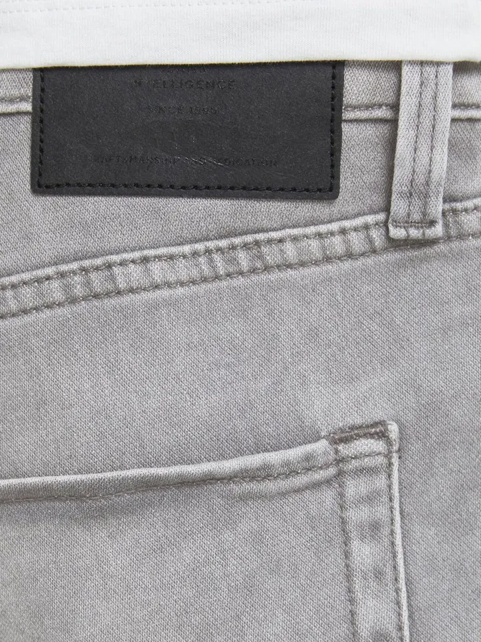 Denim Shorts JACK and JONES Mens RICKICON GE 331 INDIGO KNIT DENIM SHORTS Grey Grey Denim Gift Ideas