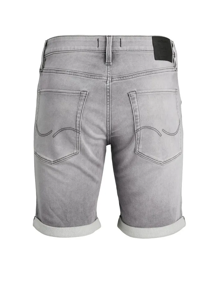 Denim Shorts JACK and JONES Mens RICKICON GE 331 INDIGO KNIT DENIM SHORTS Grey Grey Denim Gift Ideas