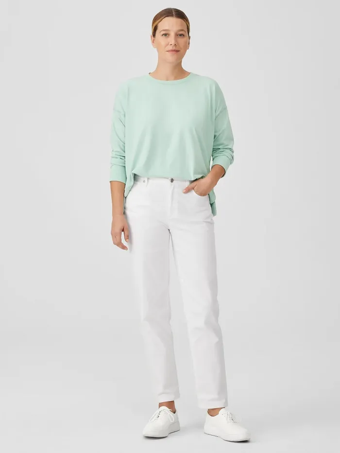 Denim Women Eileen Fisher Organic Cotton Denim HighWaisted Jean White