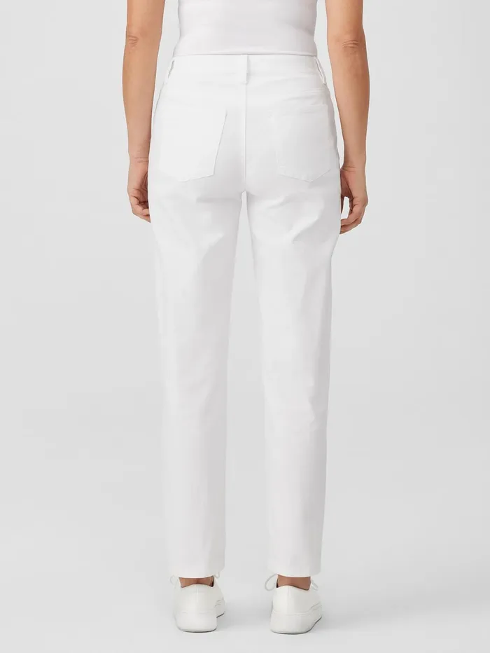 Denim Women Eileen Fisher Organic Cotton Denim HighWaisted Jean White