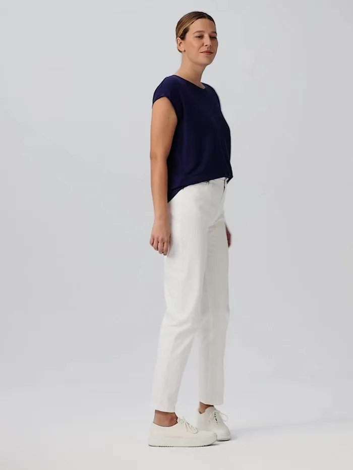 Denim Women Eileen Fisher Organic Cotton Denim HighWaisted Jean White