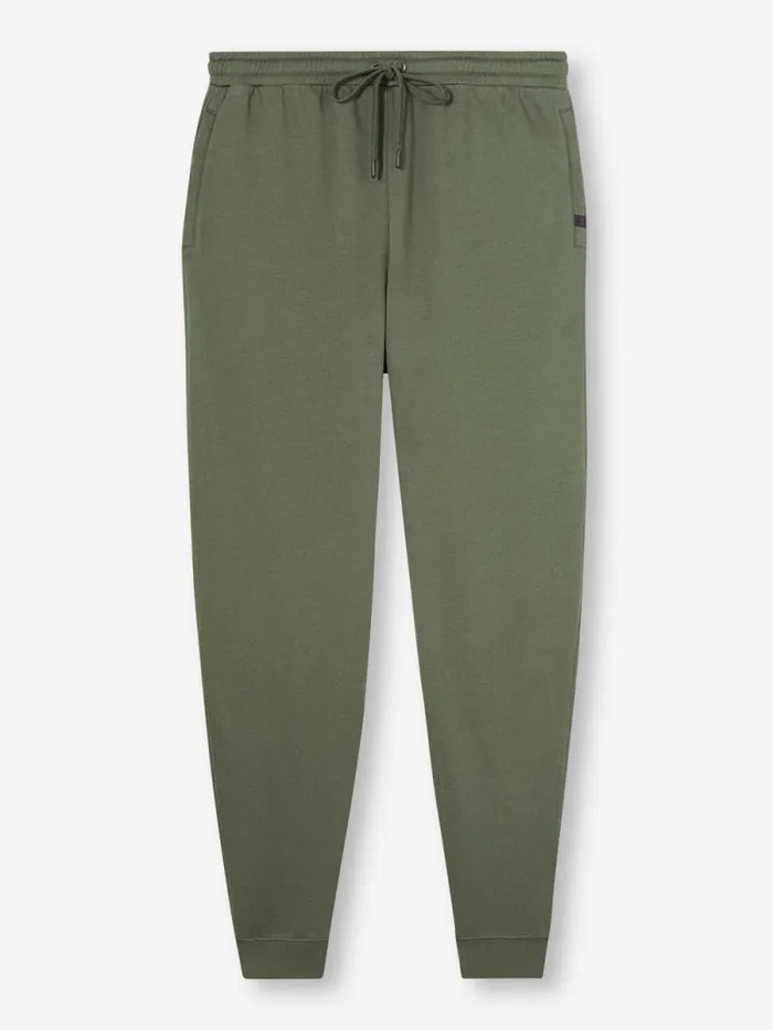 Derek Rose Casual Pants Men Sweatpants Quinn Cotton Modal Soft Green