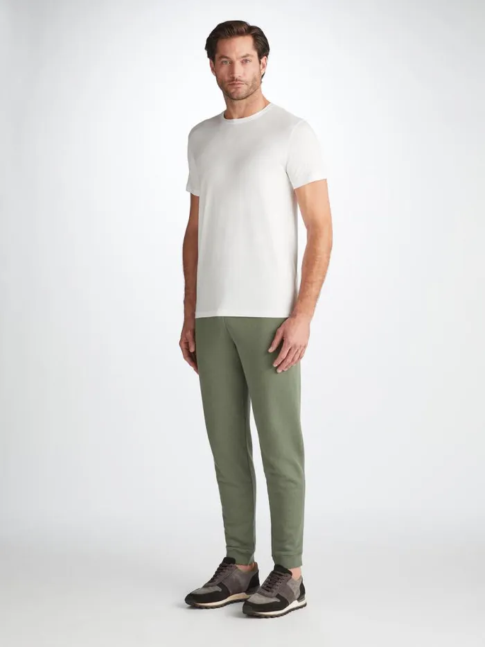 Derek Rose Casual Pants Men Sweatpants Quinn Cotton Modal Soft Green