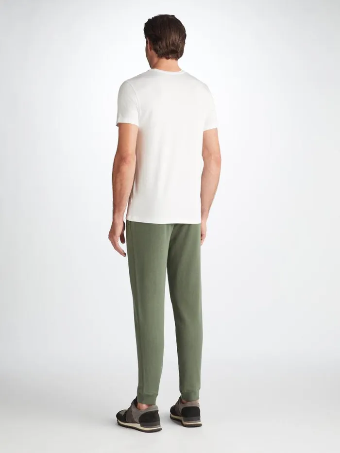Derek Rose Casual Pants Men Sweatpants Quinn Cotton Modal Soft Green