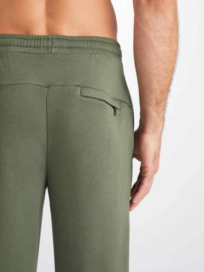 Derek Rose Casual Pants Men Sweatpants Quinn Cotton Modal Soft Green