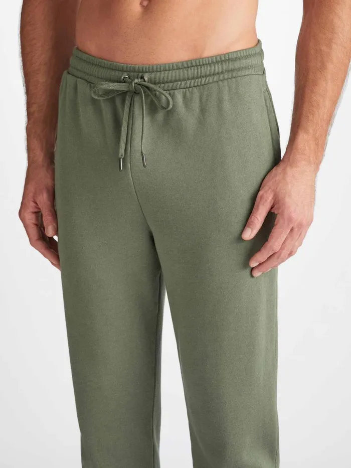 Derek Rose Casual Pants Men Sweatpants Quinn Cotton Modal Soft Green