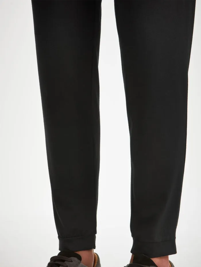 Derek Rose Casual Pants Men Track Pants Basel Micro Modal Stretch Black