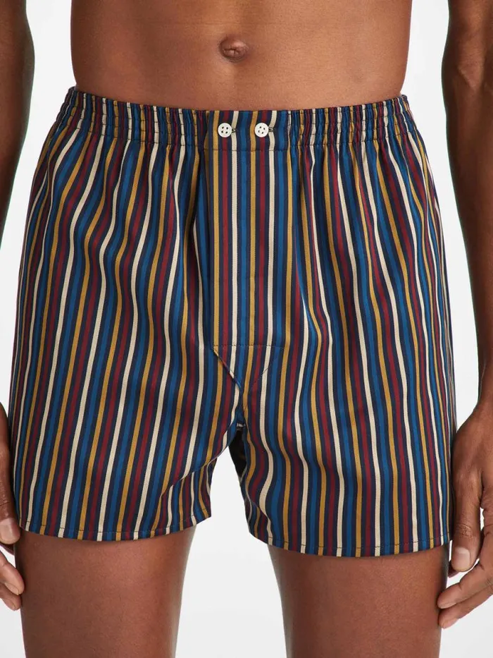 Derek Rose Classic Fit Boxer Shorts Men Classic Fit Boxers Wellington 57 Cotton Navy