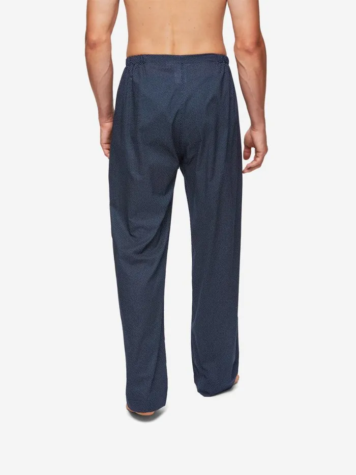 Derek Rose Classic Fit Pajamas Men Classic Fit Pajamas Plaza 21 Cotton Batiste Navy