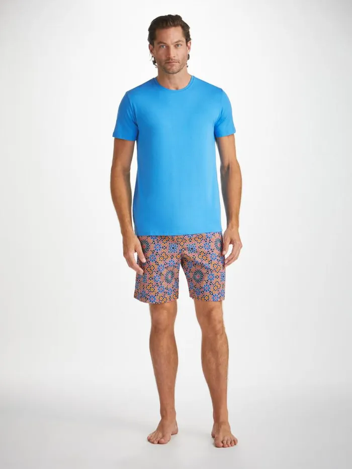 Derek Rose Lounge Shorts Men Lounge Shorts Ledbury 69 Cotton Batiste Multi
