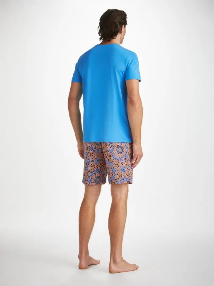 Derek Rose Lounge Shorts Men Lounge Shorts Ledbury 69 Cotton Batiste Multi