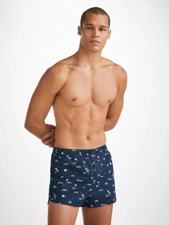 Derek Rose Modern Fit Boxer Shorts Men Modern Fit Boxers Nelson 99 Cotton Batiste Navy