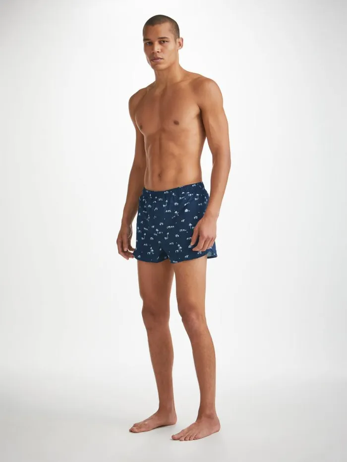 Derek Rose Modern Fit Boxer Shorts Men Modern Fit Boxers Nelson 99 Cotton Batiste Navy
