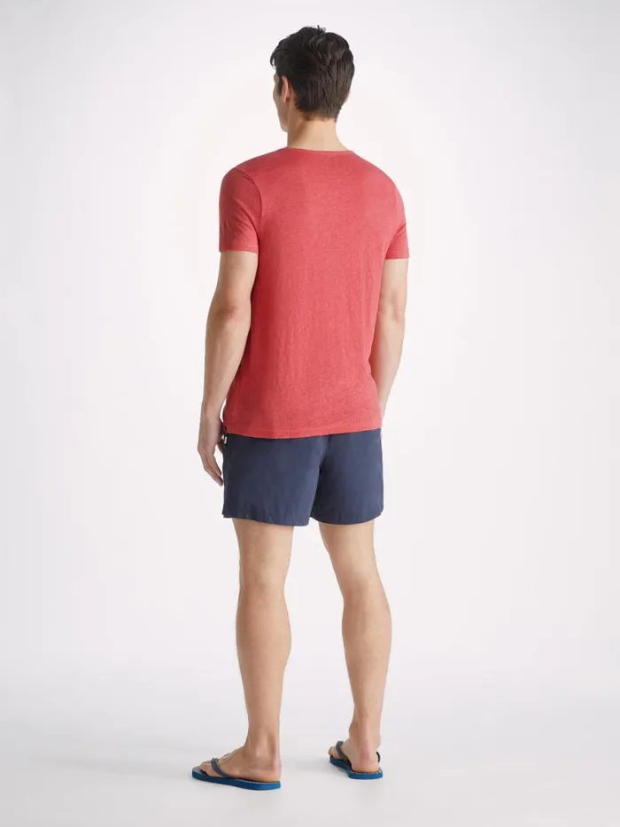 Derek Rose Short Sleeve TShirts Men TShirt Jordan Linen Soft Red