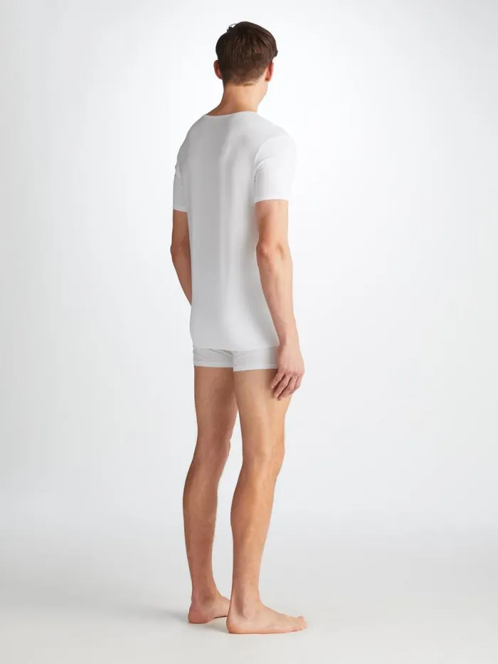 Derek Rose Underwear TShirts Men Underwear TShirt Alex Micro Modal Stretch White