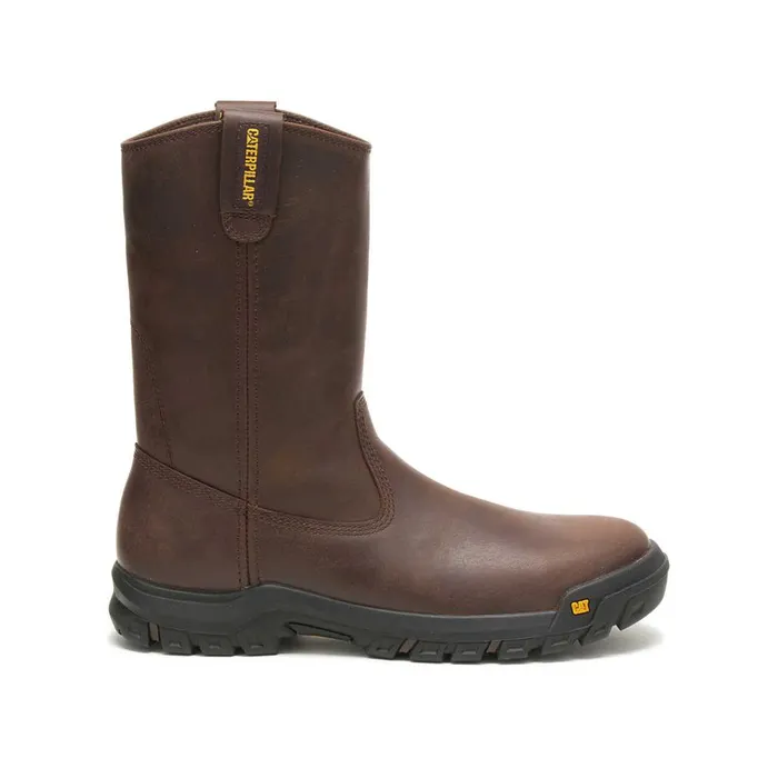 Drawbar PullOn Work Boot Summer Brown Men Cat Footwear Boots