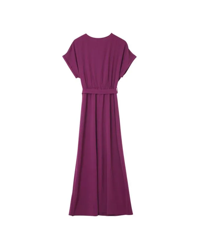 DRESS AUBERGINE MAUD Shop Grace and Mila Long Dresses