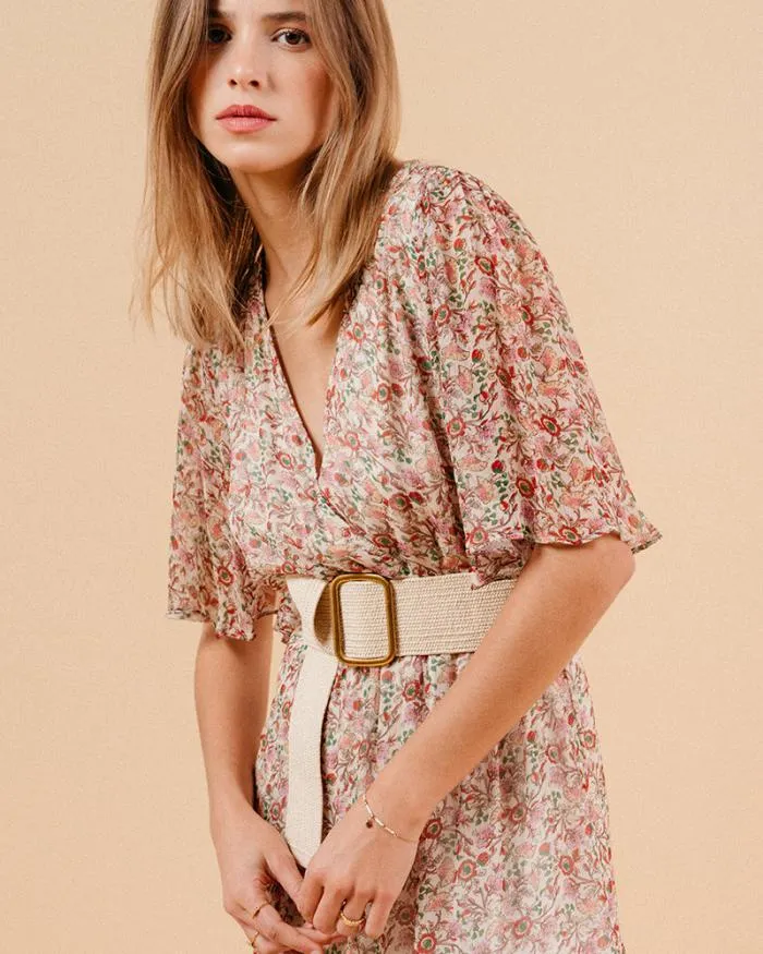 DRESS ECRU MARISSA Shop Grace and Mila Printed Dresses