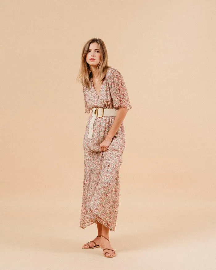 DRESS ECRU MARISSA Shop Grace and Mila Printed Dresses