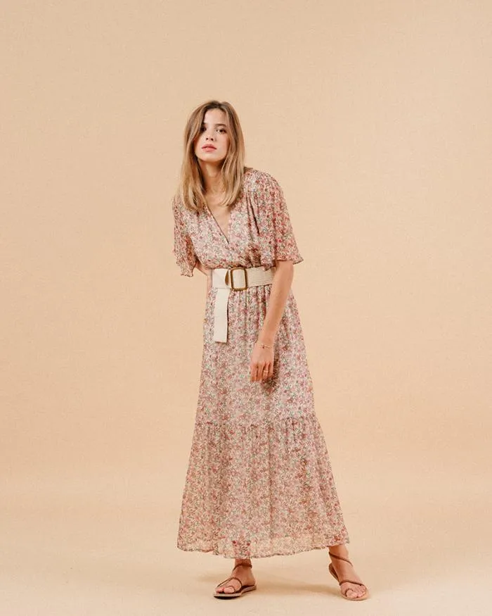 DRESS ECRU MARISSA Shop Grace and Mila Printed Dresses