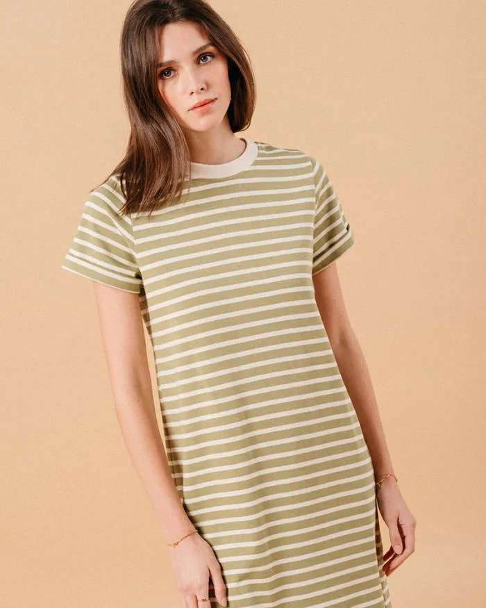 DRESS KAKI MONTMARTRE Shop Grace and Mila Printed Dresses