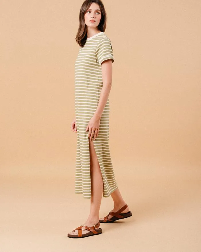 DRESS KAKI MONTMARTRE Shop Grace and Mila Printed Dresses