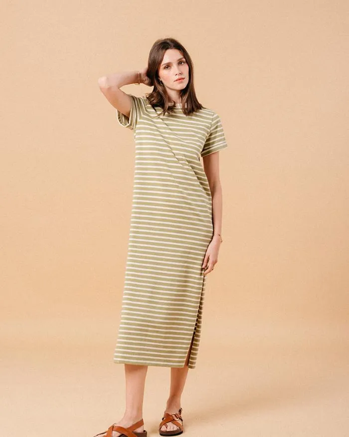 DRESS KAKI MONTMARTRE Shop Grace and Mila Printed Dresses