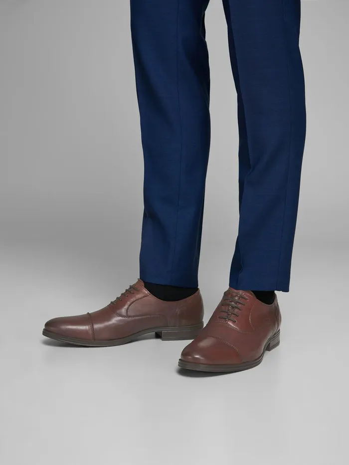 Dress Shoes JACK and JONES Mens LEATHER OXFORD DRESS SHOES Brown Cognac For Sale Dress Shoes JACK and JONES Mens LEATHER OXFORD DRESS SHOES Brown Cognac For Sale
