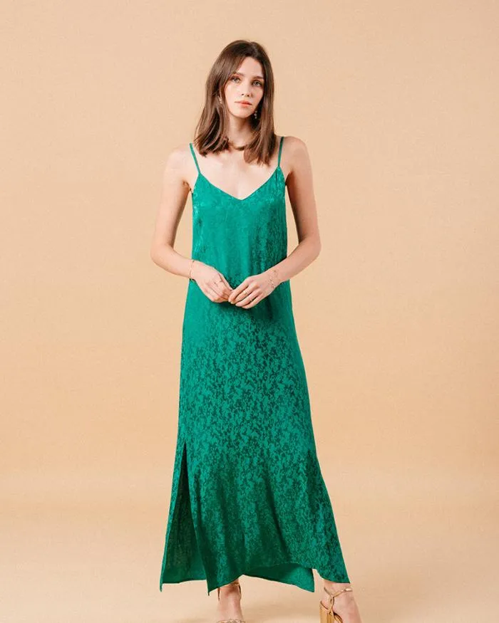 DRESS VERT MICHAELA Shop Grace and Mila Long Dresses