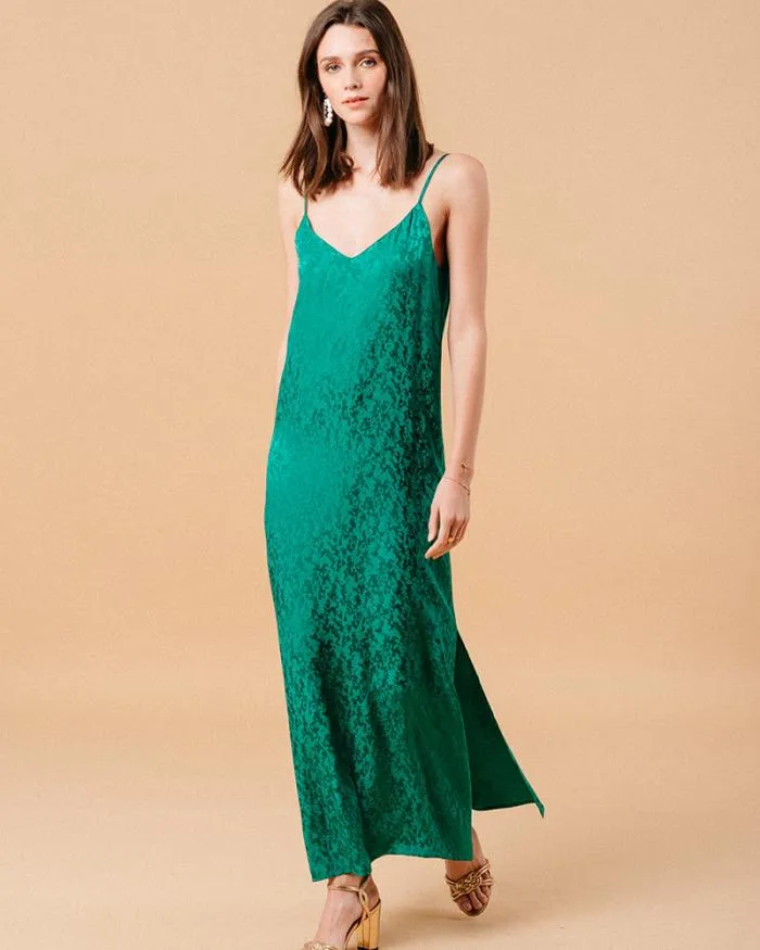 DRESS VERT MICHAELA Shop Grace and Mila Long Dresses