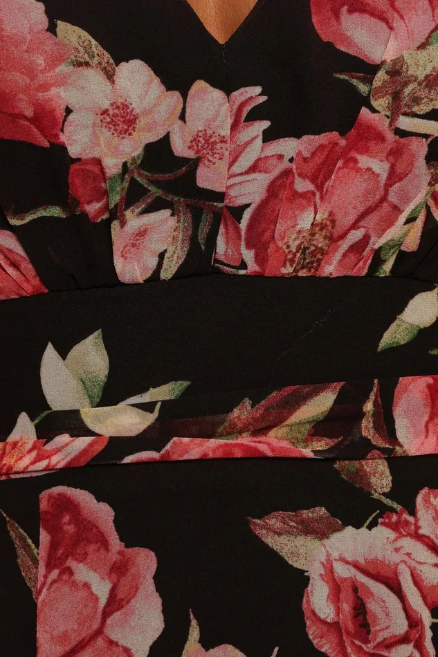 Dresses Aldo Maxi Dress Black Floral Petal and Pup Women