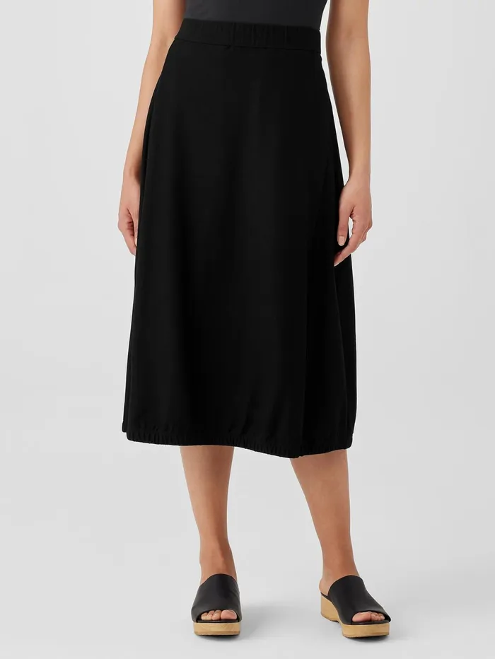 Dresses and Skirts Women Eileen Fisher Washable Stretch Crepe Lantern Skirt Black