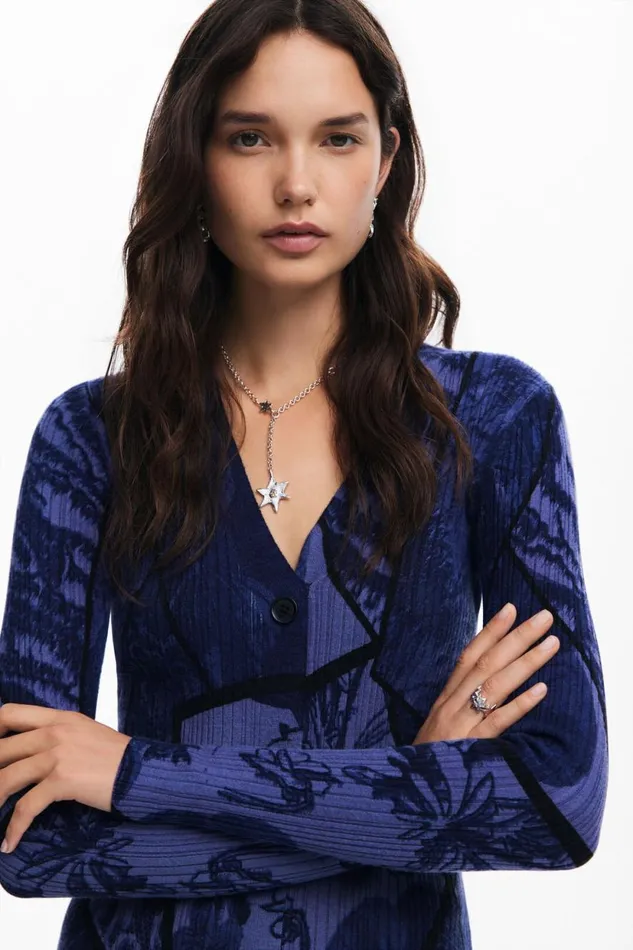 Dresses And Jumpsuits Women Desigual Floral Midi Dress Blue